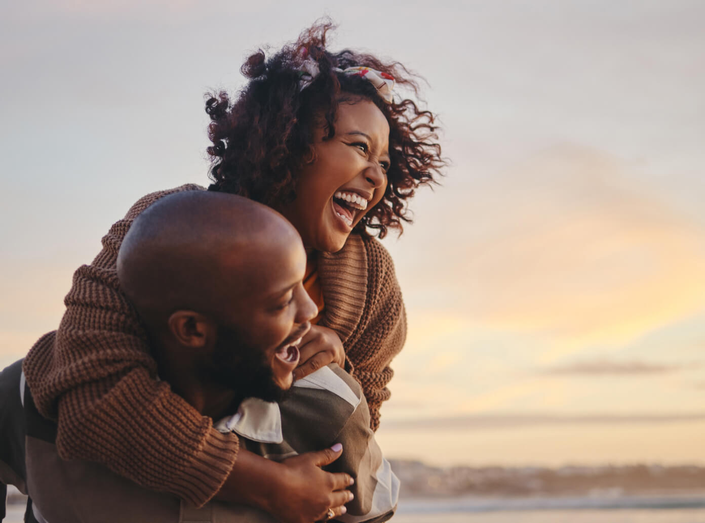 couple smiling
